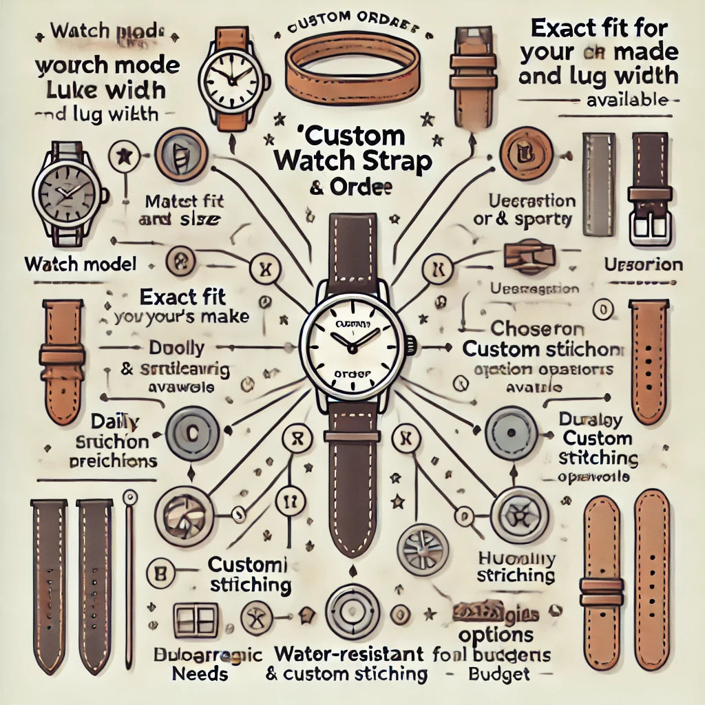 Die wichtigsten Fragen bei der Bestellung eines maßgefertigten Uhrenarmbands - und unsere Antworten bei FinWatchStraps