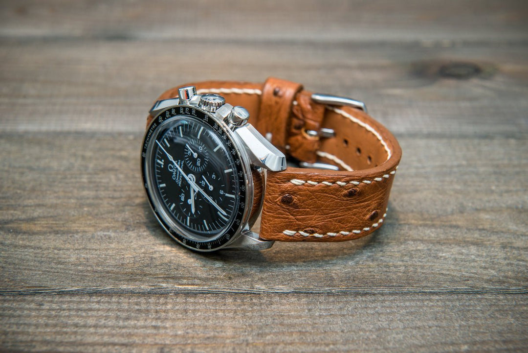 Premium ostrich leather for connoisseurs of luxury watch straps