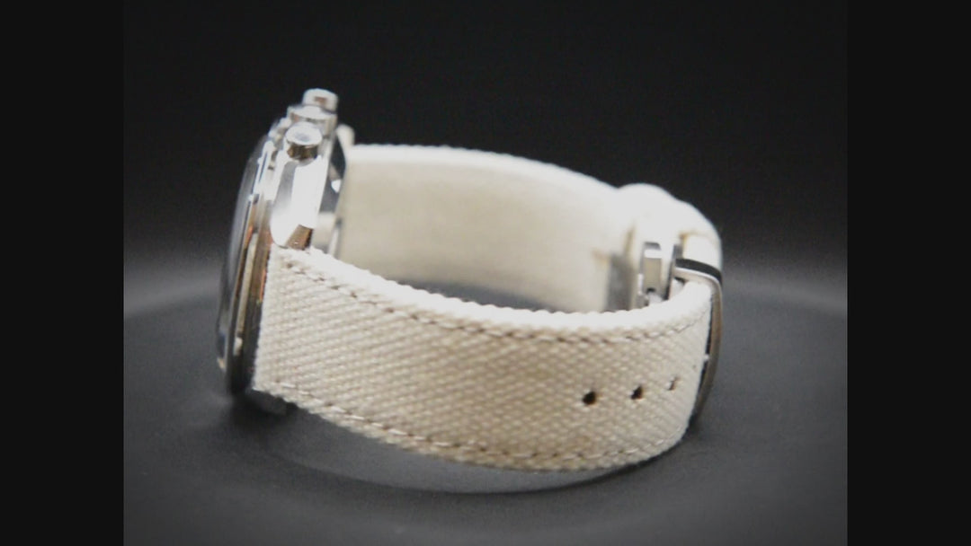 Uhrenarmband aus Vintage-Canvas.