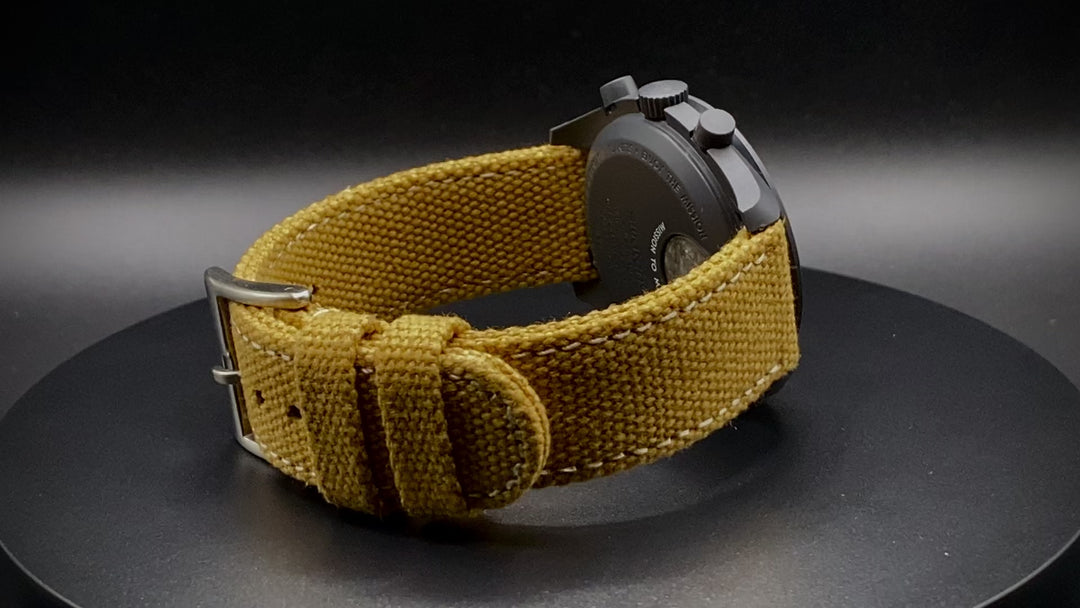 Vintage canvas watch strap:  18 mm, 19 mm, 20 mm, 21 mm, 22 mm, 23 mm, 24 mm