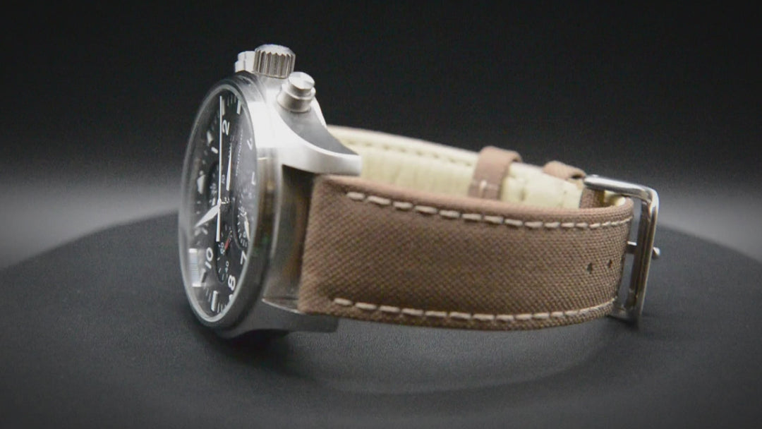 Sailcloth, Cordura military grade watch strap, Quick-release spring bars are installed, lined with Lorica eco-leather by FinWacthStraps®