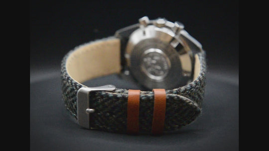 Tweed Uhrenarmband, Uhrenarmband aus HARRIS TWEED®, "Heather Glen"