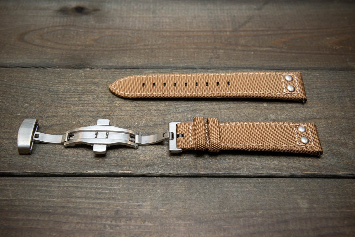 Sailcloth, Cordura military grade watch strap, Quickrelease spring ba