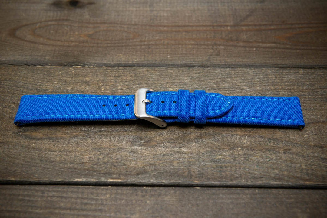 Cordura Canvas waterproof watch strap, Quick-release spring bars are installed, lined with Lorica eco-leather by FinWacthStraps® - finwatchstraps