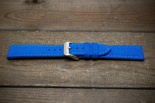 Cordura Canvas waterproof watch strap, Quick-release spring bars are installed, lined with Lorica eco-leather by FinWacthStraps® - finwatchstraps