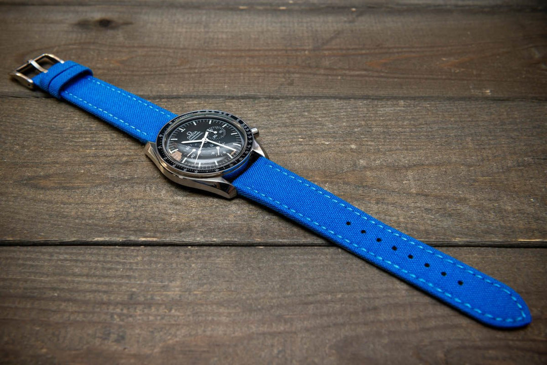 Cordura Canvas waterproof watch strap, Quick-release spring bars are installed, lined with Lorica eco-leather by FinWacthStraps® - finwatchstraps