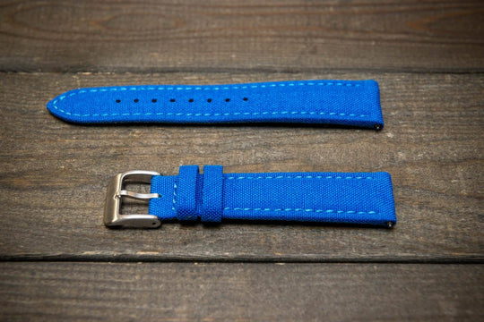 Cordura Canvas waterproof watch strap, Quick-release spring bars are installed, lined with Lorica eco-leather by FinWacthStraps® - finwatchstraps