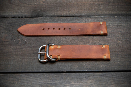 Italian leather watch band, Caramel color. Premium quality watch strap 16 mm, 17 mm, 18mm, 19 mm, 20 mm, 21 mm, 22mm, 23 mm, 24 mm - finwatchstraps