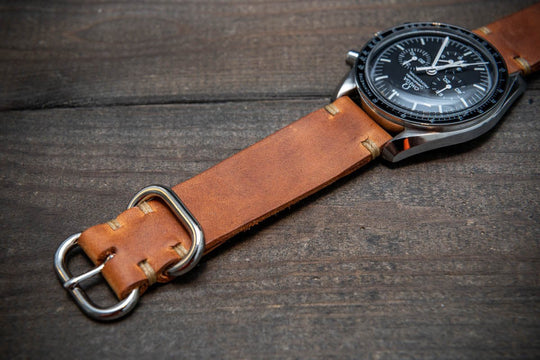 Italian leather watch band, Caramel color. Premium quality watch strap 16 mm, 17 mm, 18mm, 19 mm, 20 mm, 21 mm, 22mm, 23 mm, 24 mm - finwatchstraps