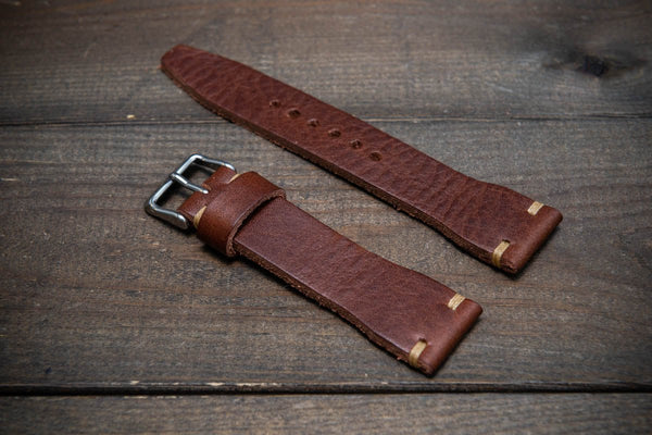 Epi Black Slim Leather Watch Strap 