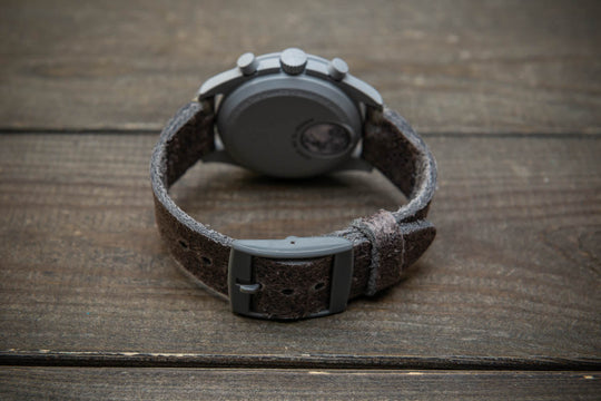 Leather Watch strap for Omega x Swatch , High quality, Compatible with Speedmaster MoonWatch, Mission to the Moon, 20mm - 18mm. - finwatchstraps