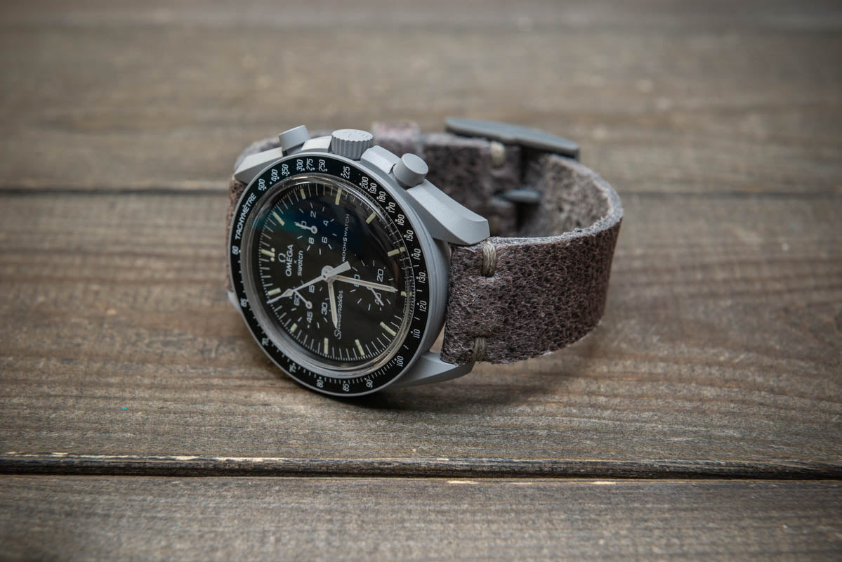 Leather Watch strap for Omega x Swatch High quality, Compatible