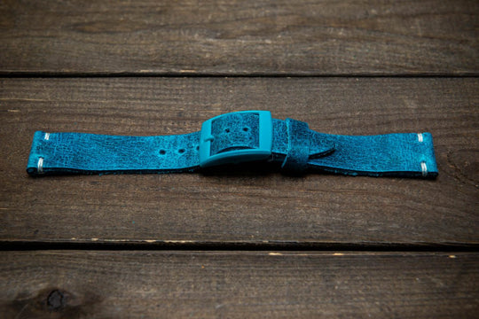 Leather Watch strap for Omega x Swatch , High quality, Compatible with Speedmaster MoonWatch, Mission to Uranus, 20mm - 18mm. - finwatchstraps