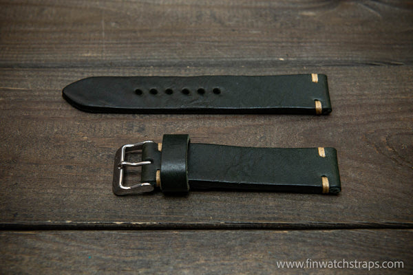 Black Italy Vachetta Leather Watch Strap For Panerai