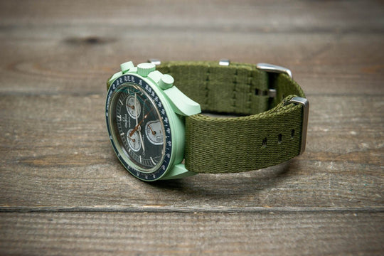 Military Nylon Watch Strap, Army Style Single Pass Watch Band by FinWatchStraps®,watch lugs 20 mm,22 mm. - finwatchstraps