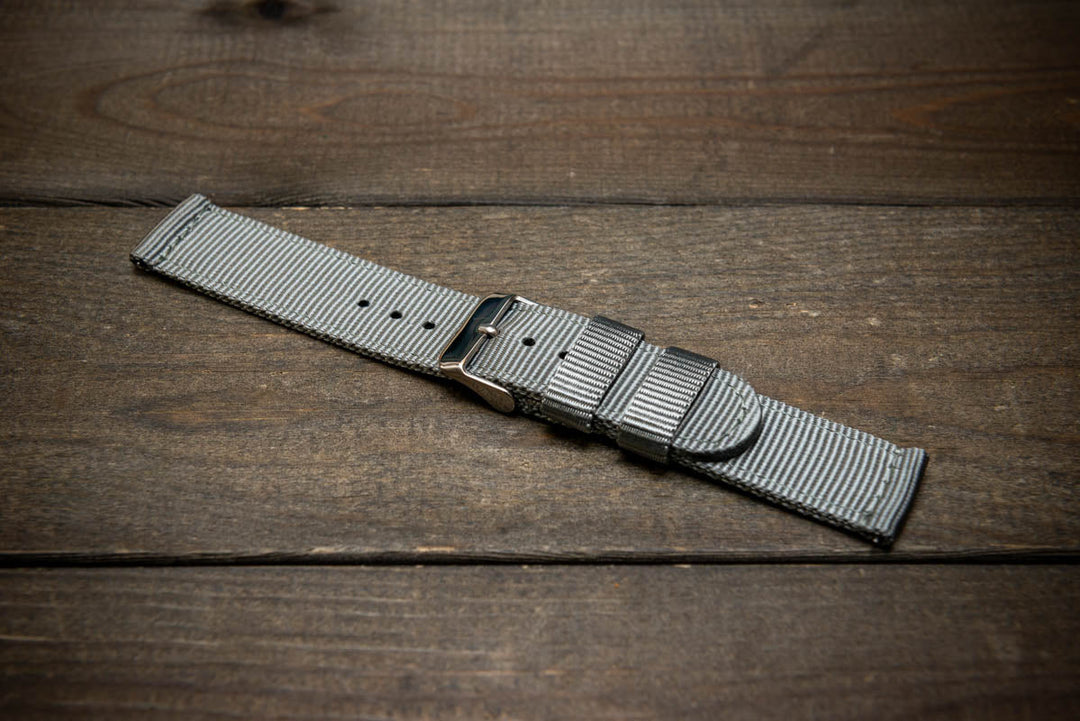 Nylon Military Watch Strap, army two piece watch band, MoonSwatch Watch Strap. - finwatchstraps