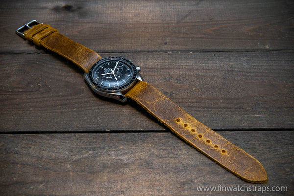 Vintage leather nato clearance strap