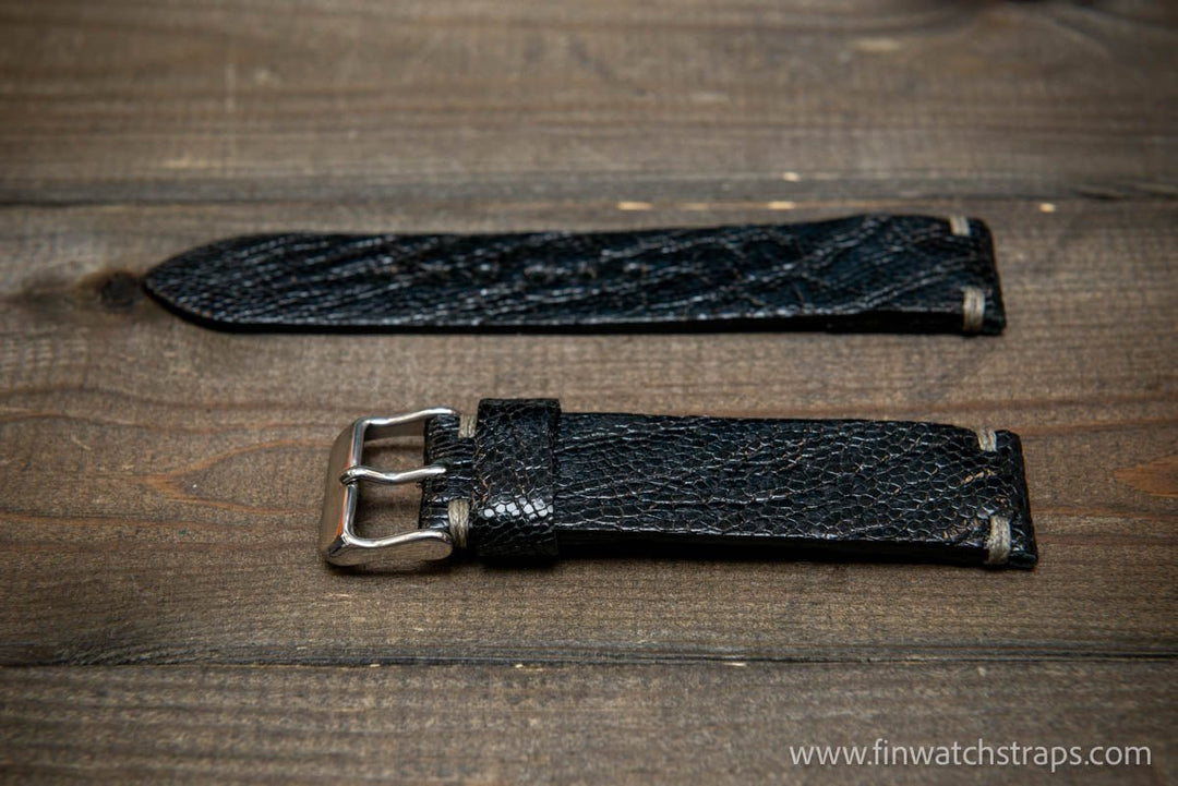 Ostrich legs leather watch strap - finwatchstraps