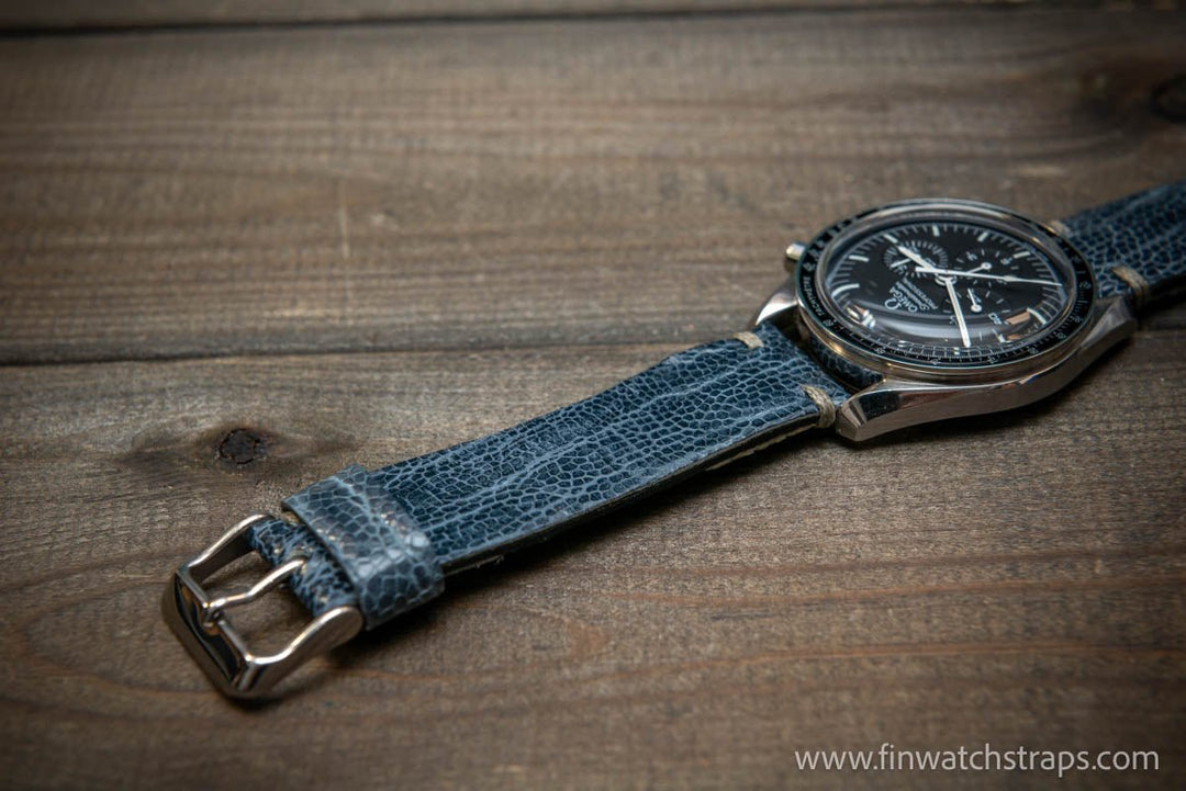 Ostrich legs leather watch strap - finwatchstraps