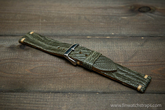 Ostrich legs leather watch strap - finwatchstraps