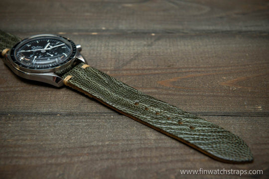 Ostrich legs leather watch strap - finwatchstraps
