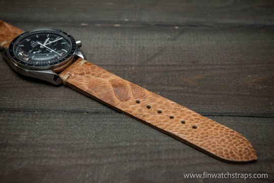 Ostrich legs leather watch strap - finwatchstraps