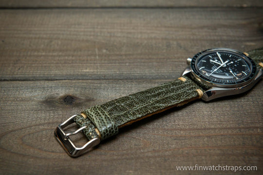Ostrich legs leather watch strap - finwatchstraps