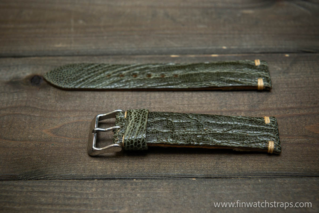 Ostrich legs leather watch strap - finwatchstraps