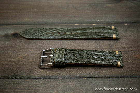 Ostrich legs leather watch strap - finwatchstraps