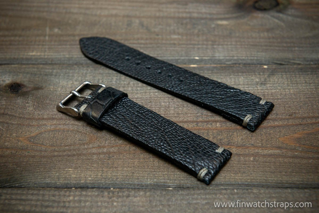 Ostrich legs leather watch strap - finwatchstraps