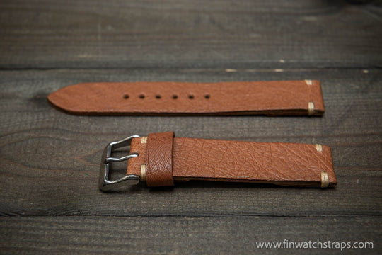 Ostrich legs leather watch strap - finwatchstraps