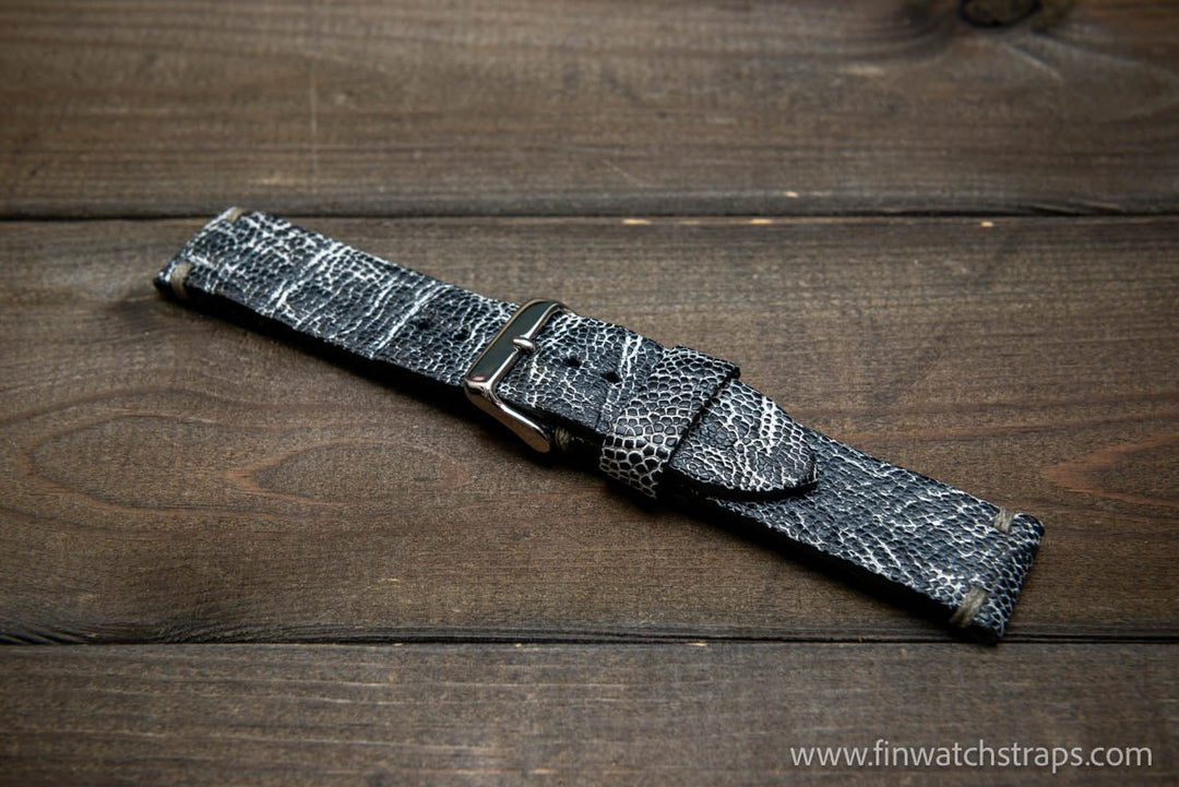 Ostrich legs leather watch strap - finwatchstraps