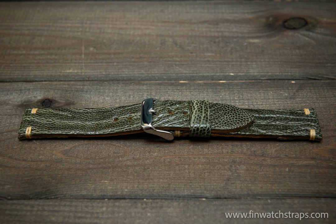 Ostrich legs leather watch strap - finwatchstraps