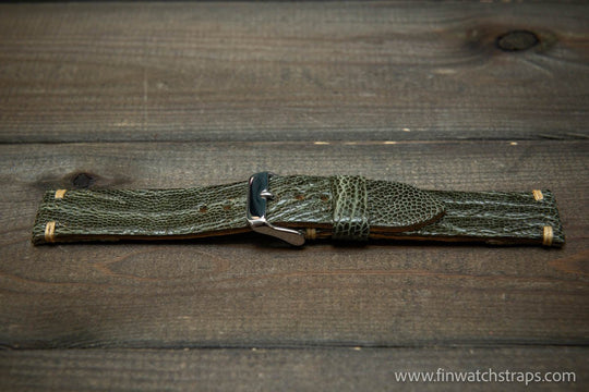 Ostrich legs leather watch strap - finwatchstraps