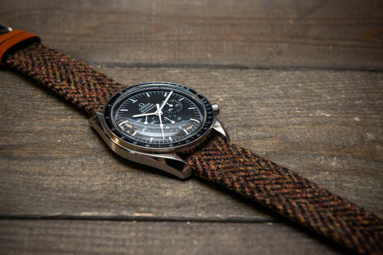 Tweed watch strap, Watch band made of HARRIS TWEED®. Handmade in Finland - 18 mm, 19 mm, 20 mm, 21 mm, 22mm. - finwatchstraps