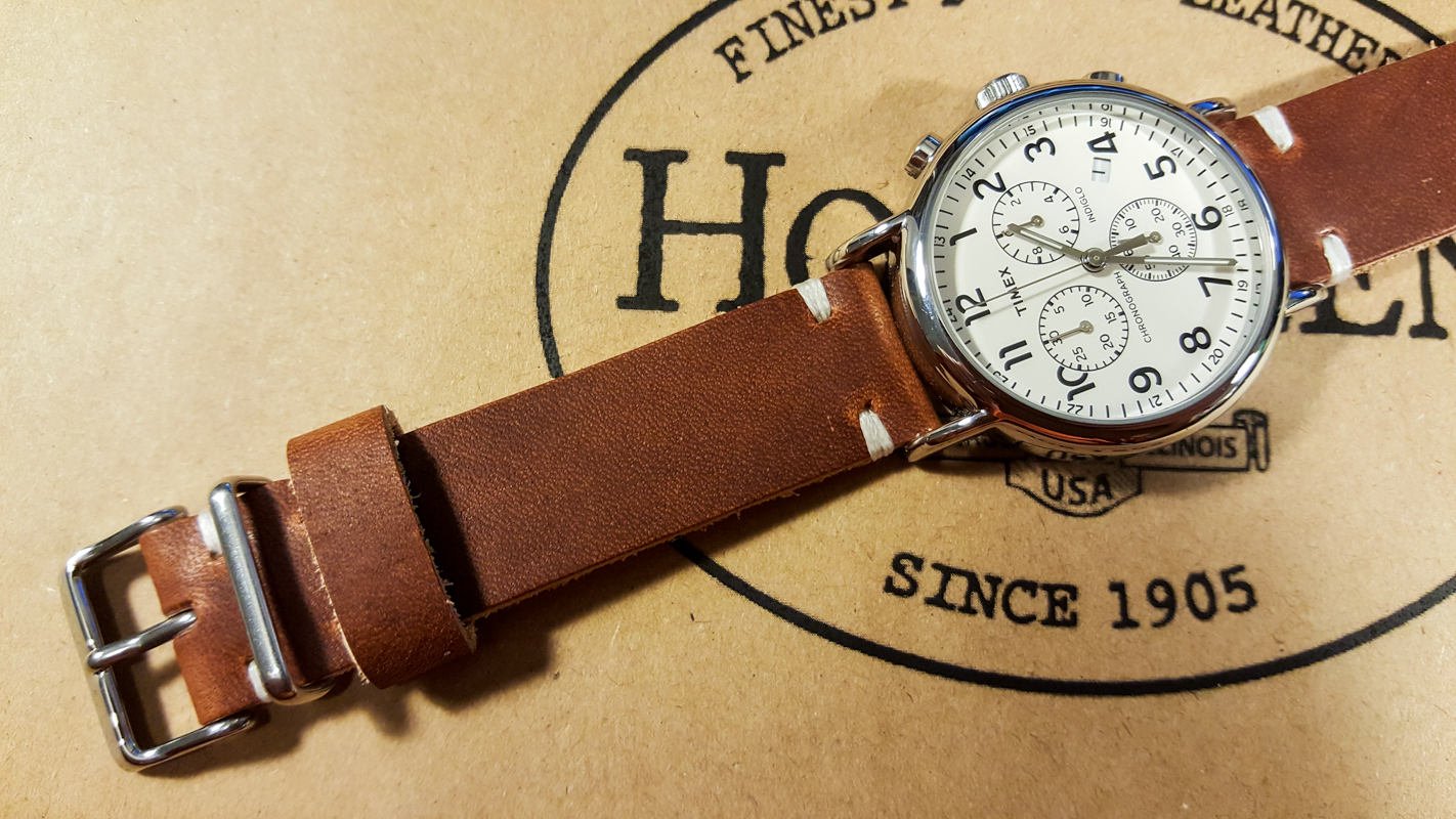 Why Horween Dublin Cognac leather is so great for watch bands making? - finwatchstraps