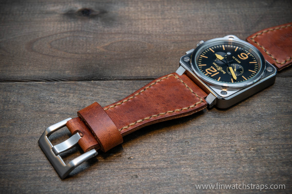 Bell&Ross watch straps 24 mm, 26 mm. Handmade in Finland to order. Shipping worldwide. - finwatchstraps