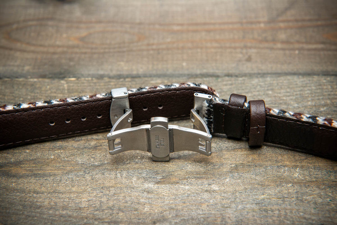 Autumn Stag HARRIS TWEED® Watch Strap – Inspired by Scotland. With a deployment clasp.