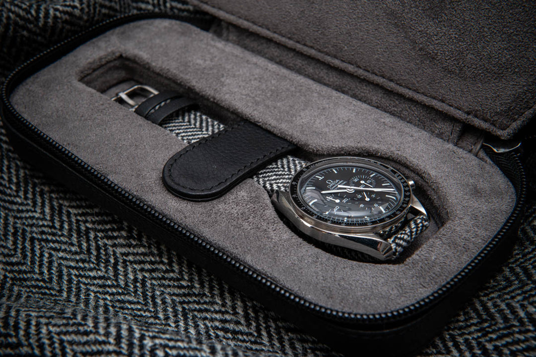 Milano Duo Travel Watch Case – Obsidian Black