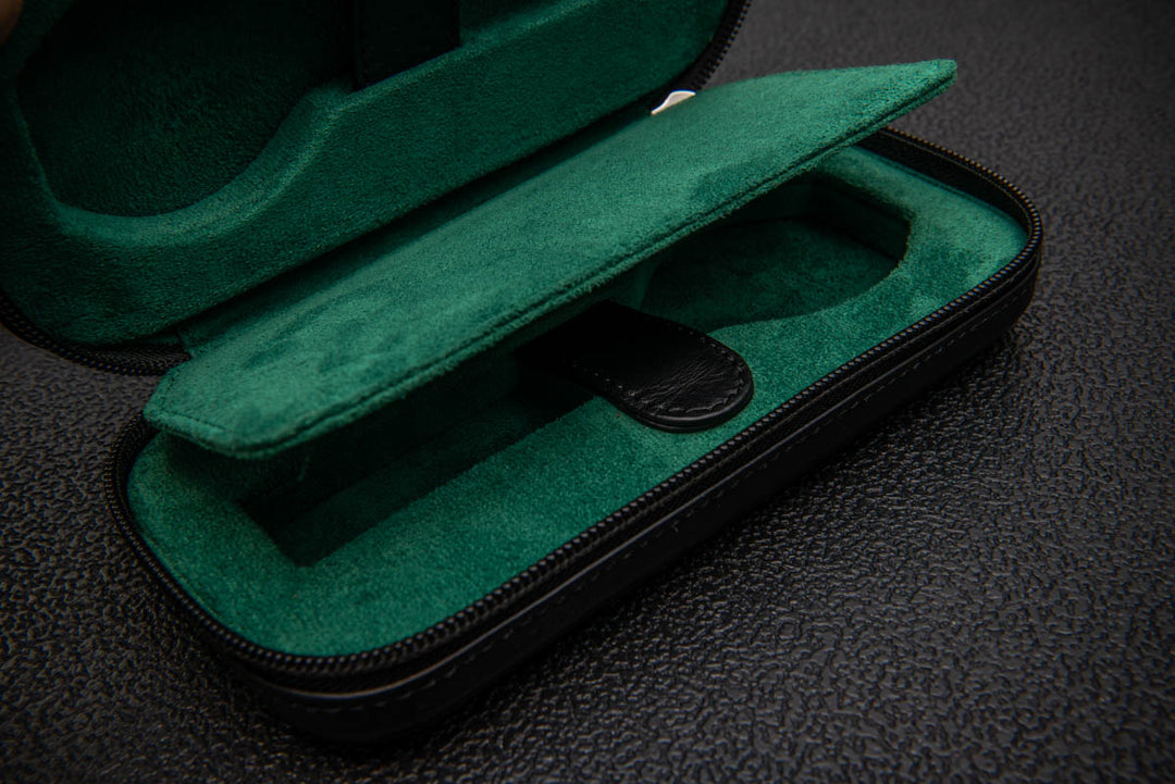 Milano Duo Travel Watch Case – Nero Emerald