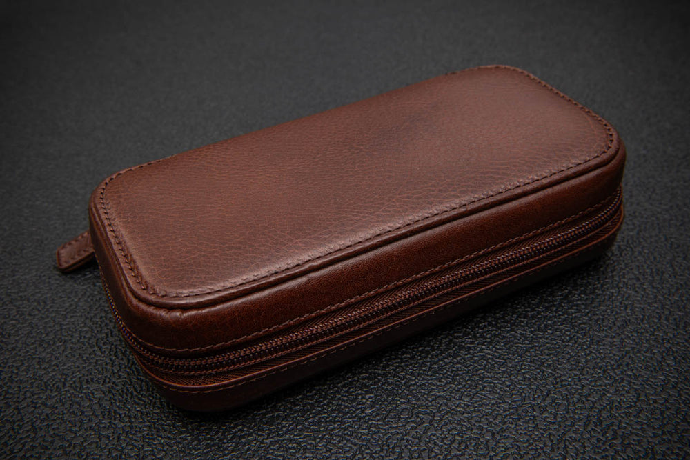 Milano Duo Travel Watch Case – Tuscan Tan