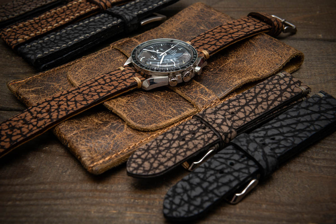 Stone Ridge Bison Leder Uhrenarmband - Einzigartige Textur, limitierte Auflage