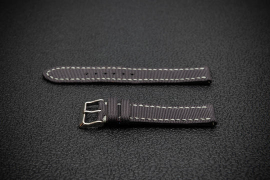 Storm Grey Sailcloth Watch Strap – Handmade by FinWatchStraps®
