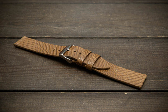 Sandstone Hue – Handmade Lizard Leather Watch Strap
