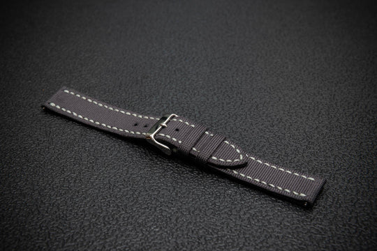 Storm Grey Sailcloth Watch Strap – Handmade by FinWatchStraps®
