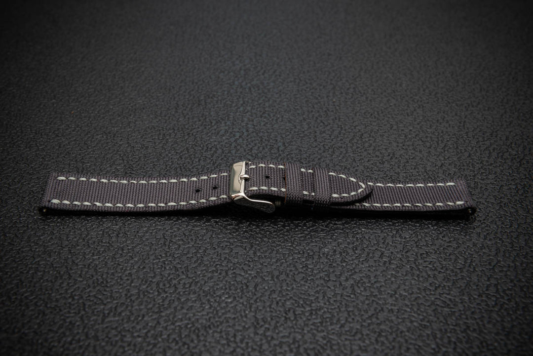 Storm Grey Sailcloth Watch Strap – Handmade by FinWatchStraps®
