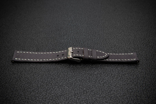 Storm Grey Sailcloth Watch Strap – Handmade by FinWatchStraps®
