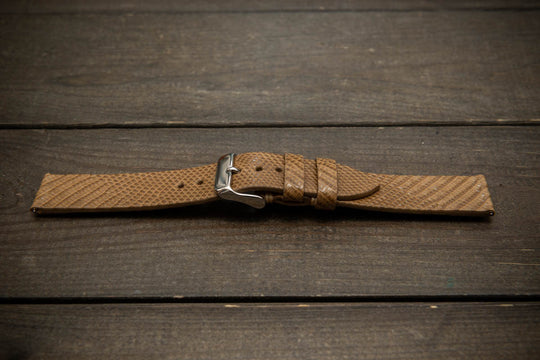 Sandstone Hue – Handmade Lizard Leather Watch Strap
