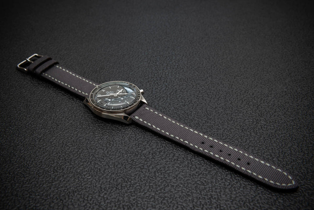 Storm Grey Sailcloth Watch Strap – Handmade by FinWatchStraps®
