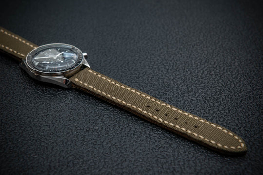 Combat Olive Marine Sailcloth Watch Strap – Handmade Sailcloth by FinWatchStraps®